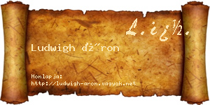 Ludwigh Áron névjegykártya